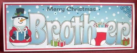 Snowman in Jacket Brother Large Dl by Joyce Watson