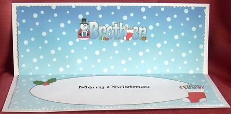 Snowman in Jacket Brother Large Dl Insert by Joyce Watson