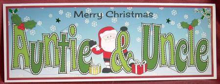 Shy Santa Auntie & Uncle Large Dl by Joyce Watson