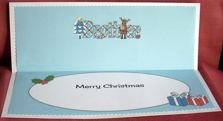 Scottish Rudolf the Reindeer Brother Large Dl Insert by Joyce Watson