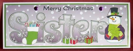 Snowman in Jacket with Tree Sister Large Dl by Joyce Watson