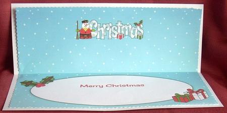 Scottish Snowman Christmas Large Dl Insert by Joyce Watson