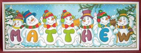 Snowmen Names Large Dl - Matthew by Joyce Watson