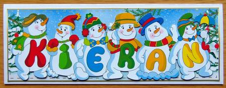 Snowmen Names Large Dl - Kieran by Joyce Watson