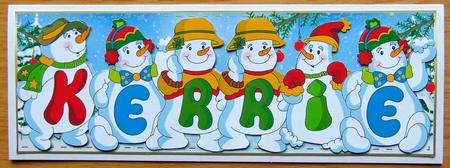 Snowmen Names Large Dl - Kerrie by Joyce Watson