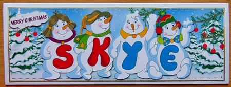 Snowmen Names Large Dl - Skye by Joyce Watson