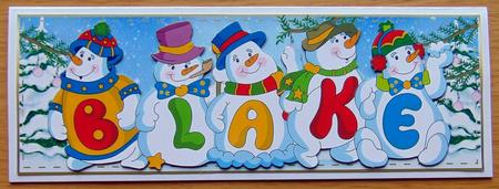 Snowmen Names Large Dl - Blake by Joyce Watson