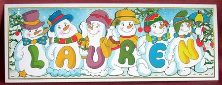 Snowmen Names Large Dl - Lauren by Joyce Watson
