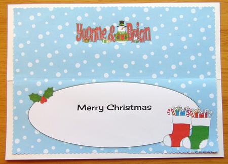 Snowman in Jacket Yvonne & Brian Large Dl Insert by Joyce Watson