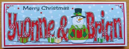 Snowman in Jacket Yvonne & Brian Large Dl by Joyce Watson