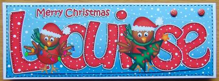 Merry Christmas Louise Robins Large Dl & 3D Decoupage by Joyce Watson