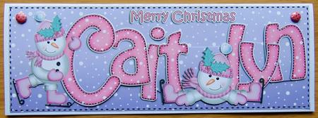 Xmas Large Dl Caitlyn Quick Card N 3D Decoupage by Joyce Watson