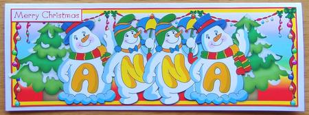 Snowmen Names Large Dl - Anna by Joyce Watson