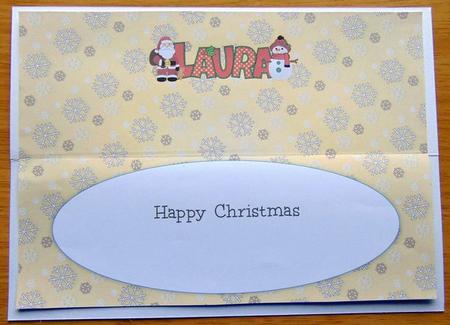 Santa & Snowman Laura Large Dl Insert by Joyce Watson
