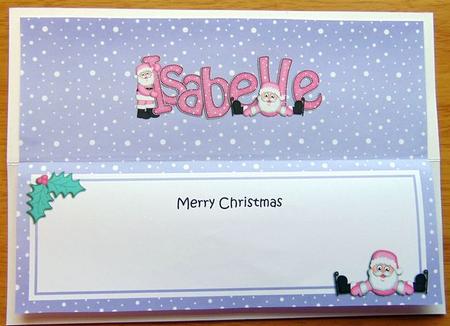 Merry Christmas Isabelle Santa Matching Large Dl Insert by Joyce Watson