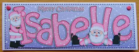 Merry Christmas Isabelle Santa Large Dl & 3D Decoupage by Joyce Watson