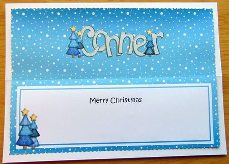 Merry Christmas Conner Xmas Trees Matching Large Dl Insert by Joyce Watson