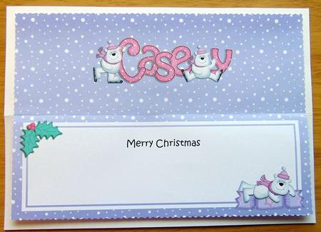 Christmas Casey Matching Large Dl Insert by Joyce Watson