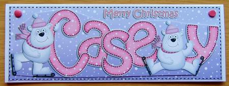 Christmas Casey Large Dl Quick Card & 3D Decoupage by Joyce Watson