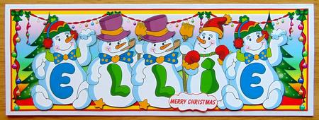 Snowmen Names Large Dl - Ellie by Joyce Watson
