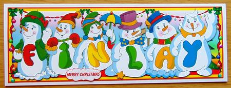 Snowmen Names Large Dl - Finlay by Joyce Watson