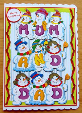 Snowmen Names - Mum and Dad by Joyce Watson
