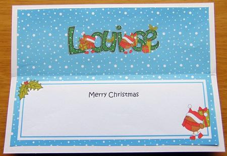Large Dl Christmas Louise Robins Insert by Joyce Watson