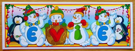 Snowmen Names Large DL - Evie by Joyce Watson
