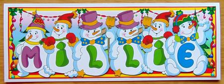 Snowmen Names Large Dl - Millie by Joyce Watson