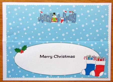 Christmas Names Jenny & Craig Large Dl Insert by Joyce Watson