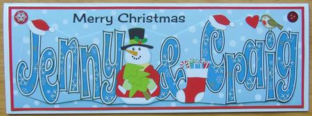 Christmas Names Jenny & Craig Large Dl by Joyce Watson