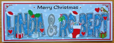 Christmas Names Linda & Robert Large Dl by Joyce Watson