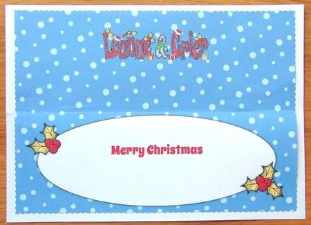 Christmas Names Leanne & Grier Large Dl Insert by Joyce Watson