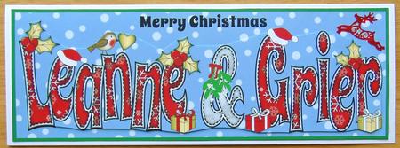 Christmas Names Leanne & Grier Large Dl by Joyce Watson