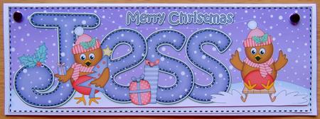 Large Dl Christmas Jess Robins 3D Decoupage by Joyce Watson