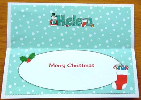 Snowman in Jacket Helen Large Dl Insert by Joyce Watson