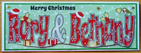 Christmas Names Rory & Bethany Large Dl by Joyce Watson
