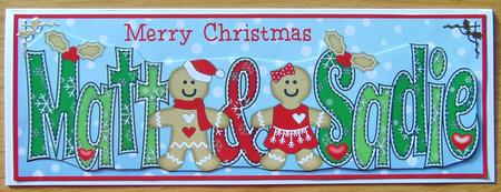 Gingerbread Couple Matt & Sadie Large Dl by Joyce Watson