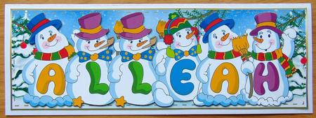 Snowmen Names Large Dl - Alleah by Joyce Watson