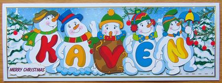 Snowmen Names Large Dl - Kaven by Joyce Watson