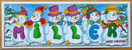 Snowmen Names Large Dl - Miller by Joyce Watson