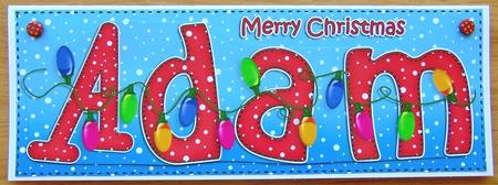 Xmas Adam Xmas Lights Large Dl & 3D Decoupage by Joyce Watson