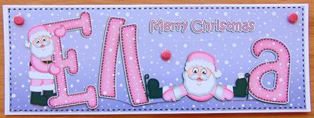 Xmas Large Dl Ella Quick Card N 3D Decoupage by Joyce Watson