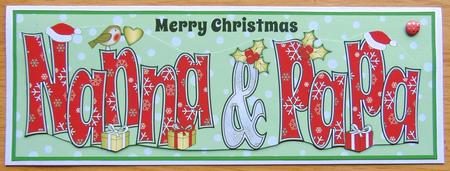 Christmas Nanna & Papa Large Dl by Joyce Watson