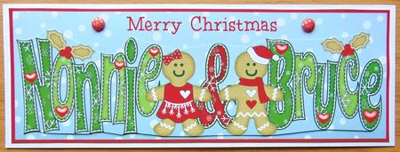Gingerbread Couple Nonnie & Bruce Large Dl by Joyce Watson