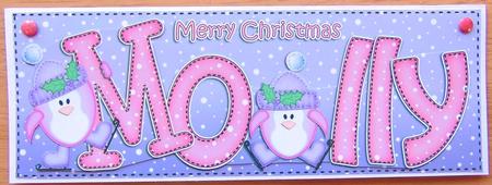 Xmas Large Dl Molly Quick Card N 3D Decoupage by Joyce Watson