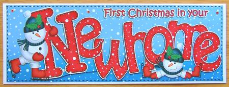 Large Dl Xmas New Home Quick Card 3D Decoupage by Joyce Watson