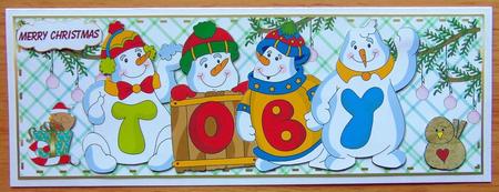 Snowmen Names Large Dl - Toby by Joyce Watson