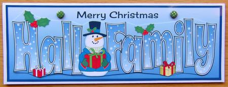 Snowman in Jacket Hall Family Large Dl by Joyce Watson