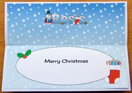 Snowman in Jacket Ross Large Dl Insert by Joyce Watson